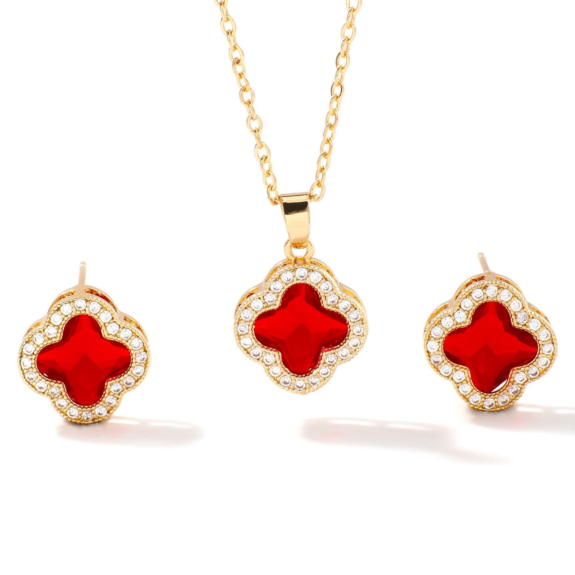 Necklace Two-piece Earrings Set Women's Jewelry Set Brand: aeac
