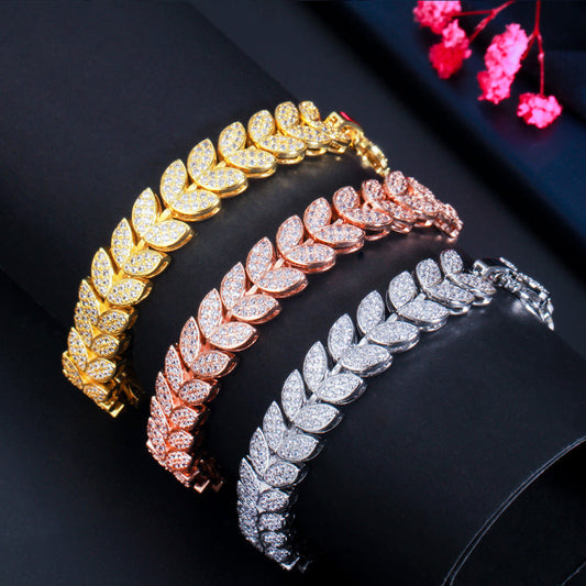 Full Diamond Accessories Micro Inlaid Zircon Bracelet Brand: aeac