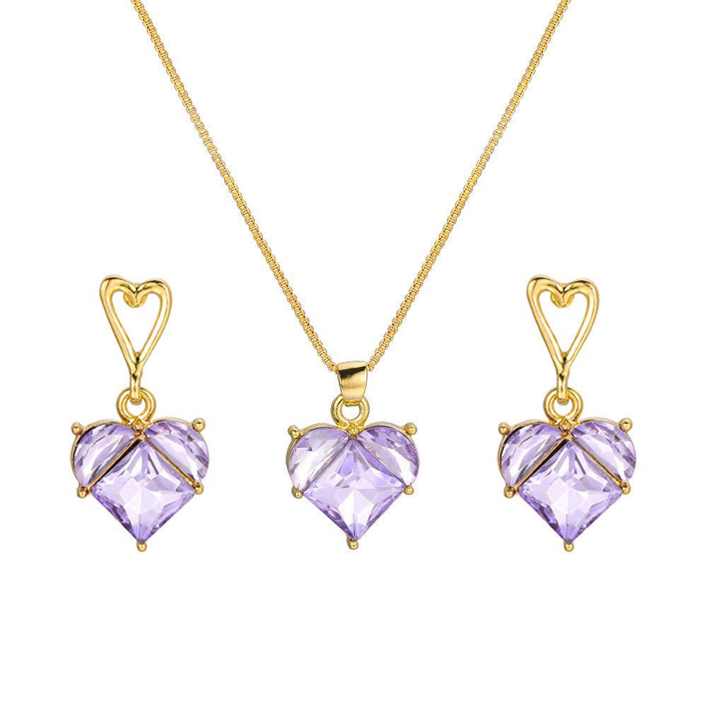 Pendant Necklace Earrings Jewelry Suit Brand: aeac