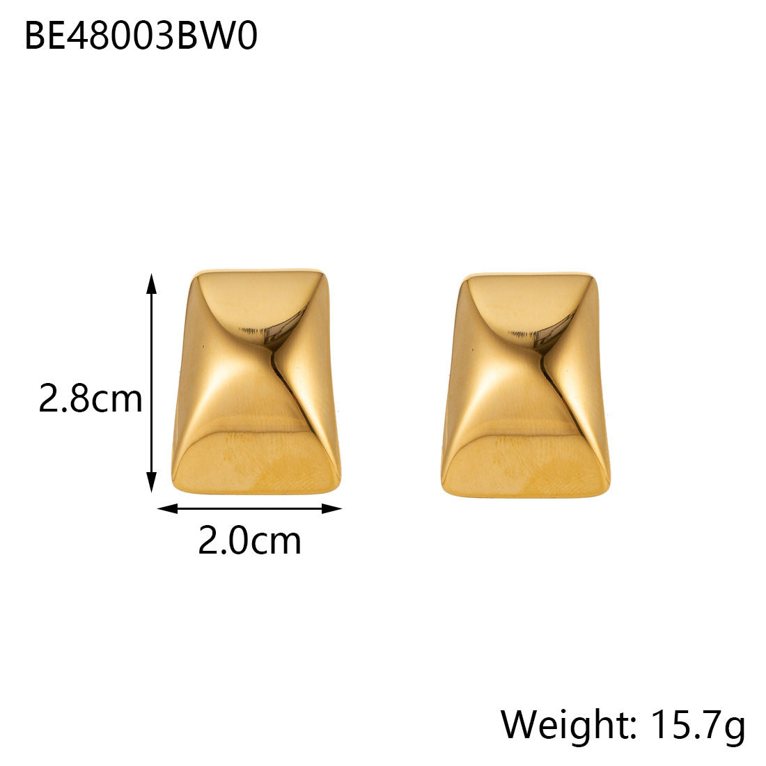 Minimalist Titanium Steel Ear Studs Triangle Oval Geometric Stainless Steel Oil Pressure Ins Style Brand: aeac