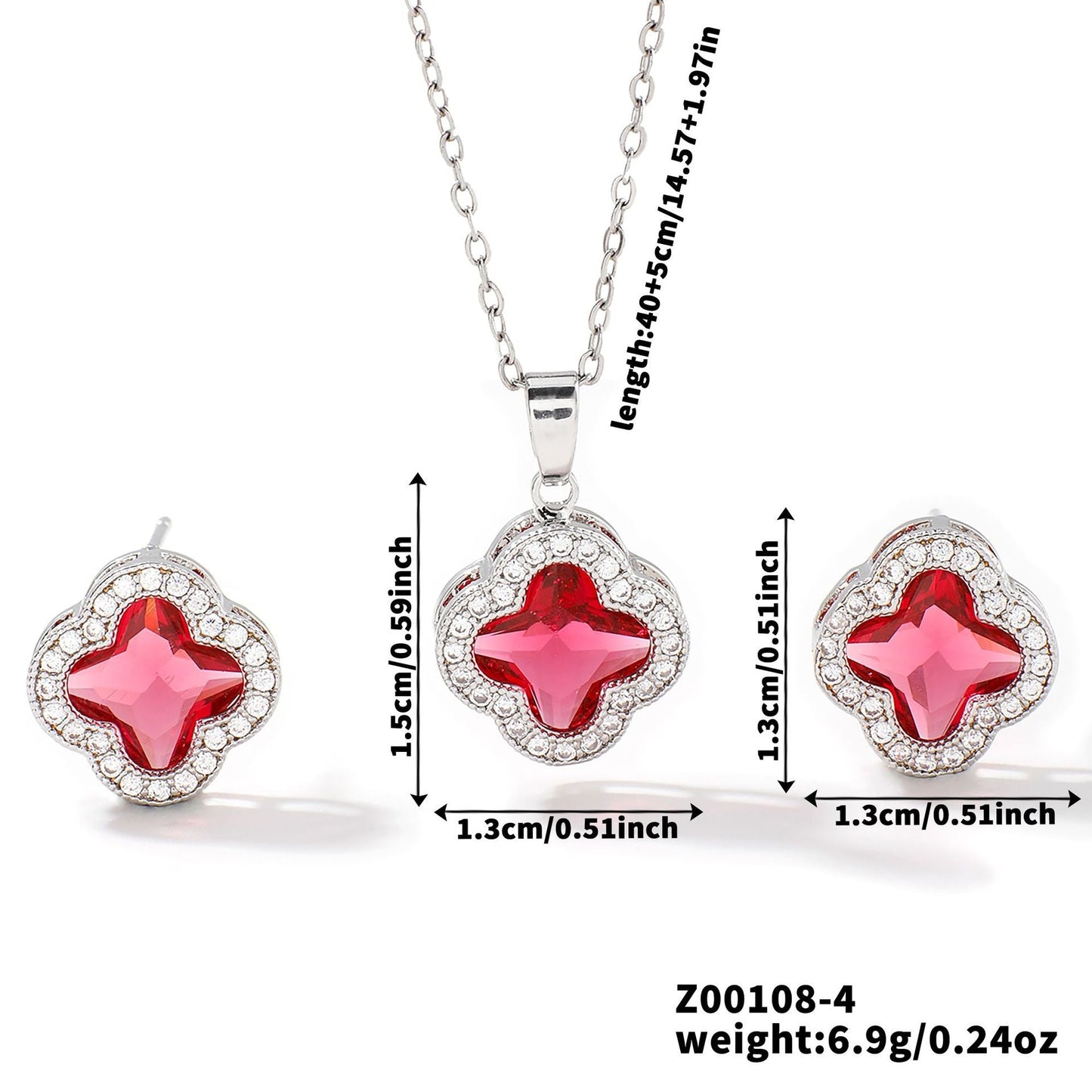 Necklace Two-piece Earrings Set Women's Jewelry Set Brand: aeac