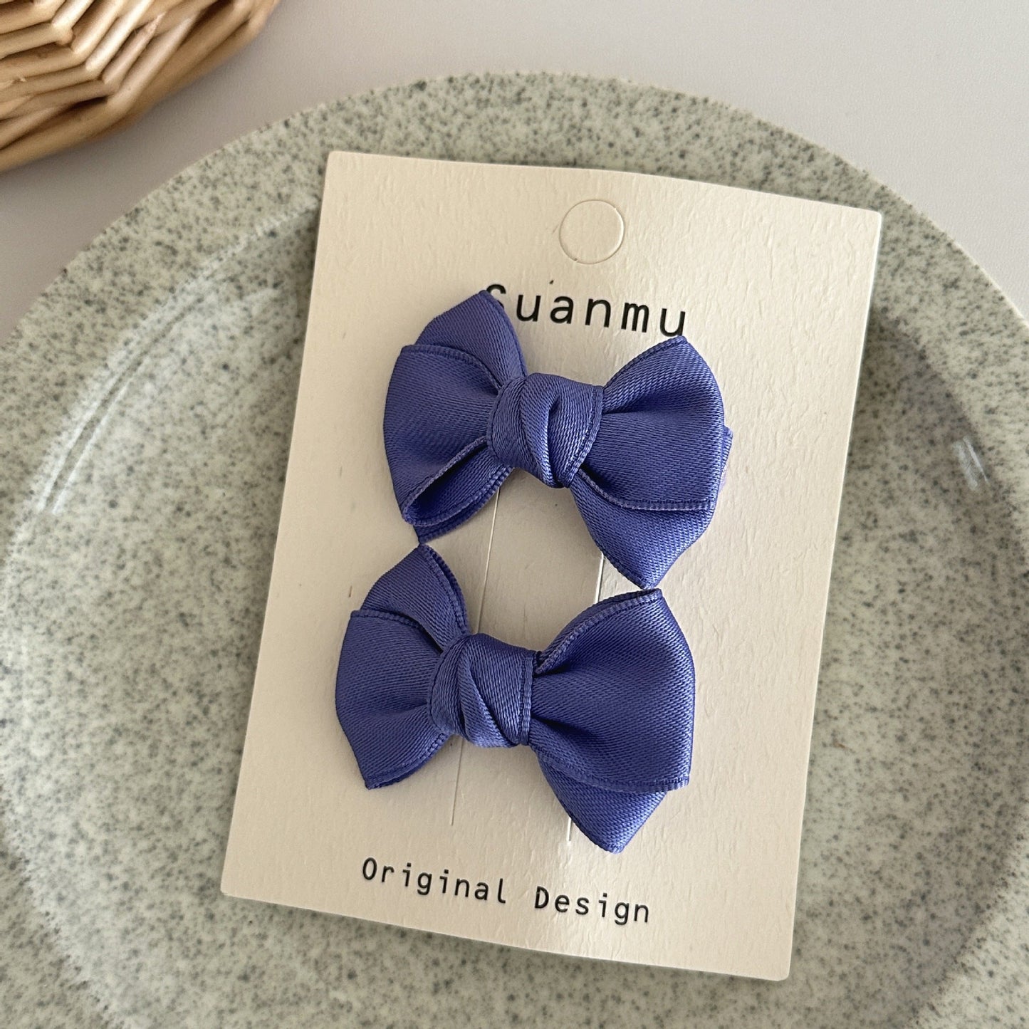 Cream Color Sweet Bowknot Children's Exquisite Side Clip Hairpin Brand: aeac