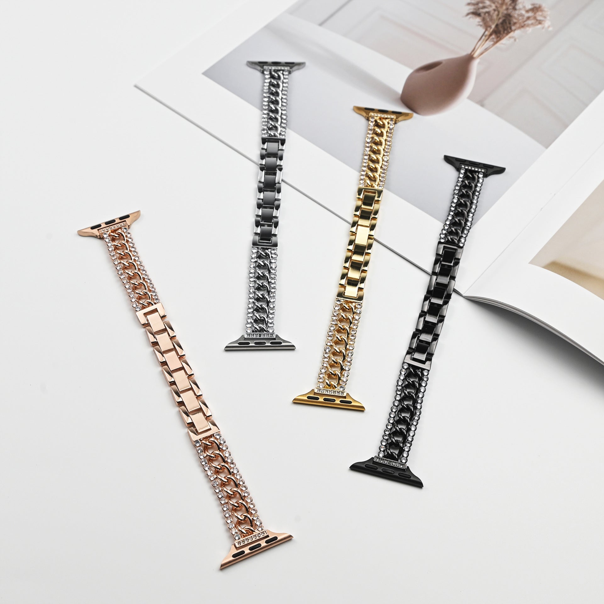 Chain Bilateral Diamond Bracelet Strap Brand: aeac