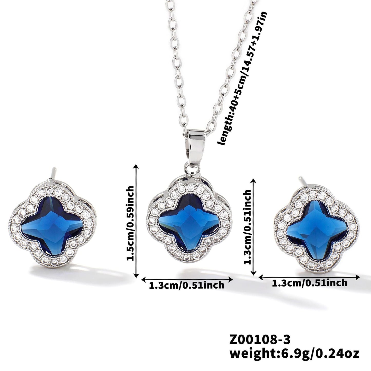 Necklace Two-piece Earrings Set Women's Jewelry Set Brand: aeac