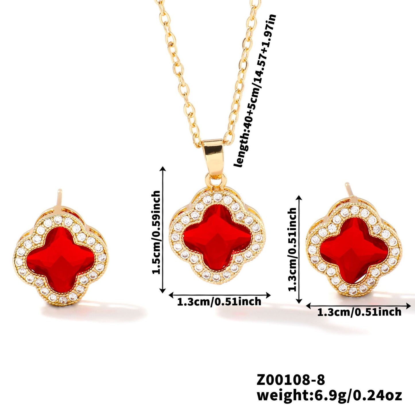 Necklace Two-piece Earrings Set Women's Jewelry Set Brand: aeac