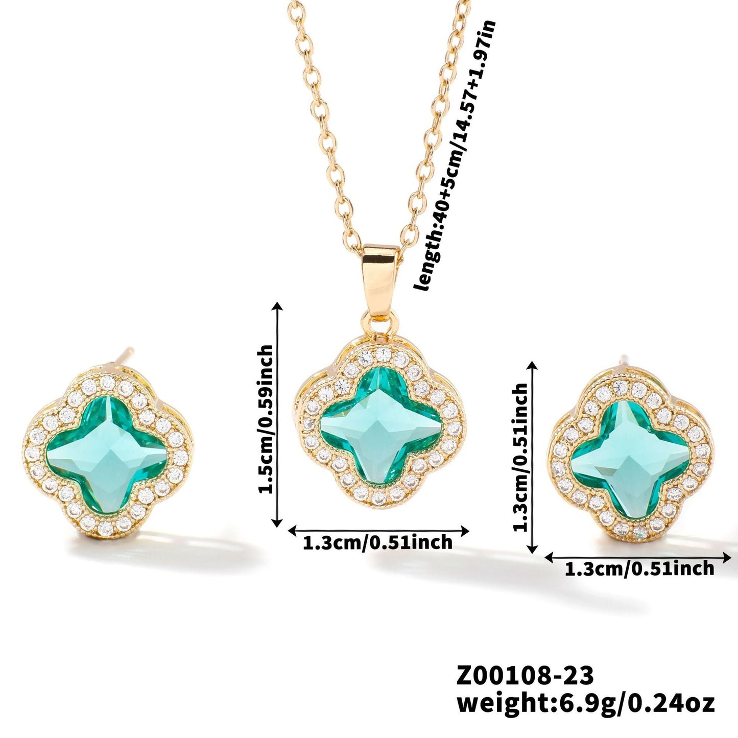 Necklace Two-piece Earrings Set Women's Jewelry Set Brand: aeac