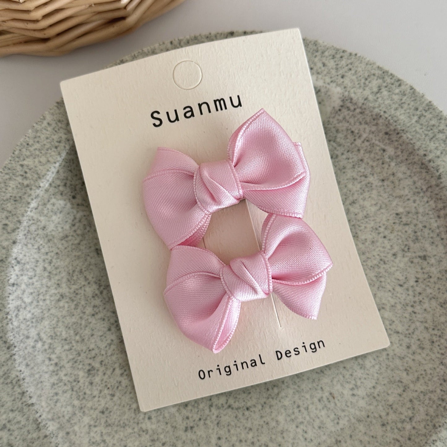 Cream Color Sweet Bowknot Children's Exquisite Side Clip Hairpin Brand: aeac