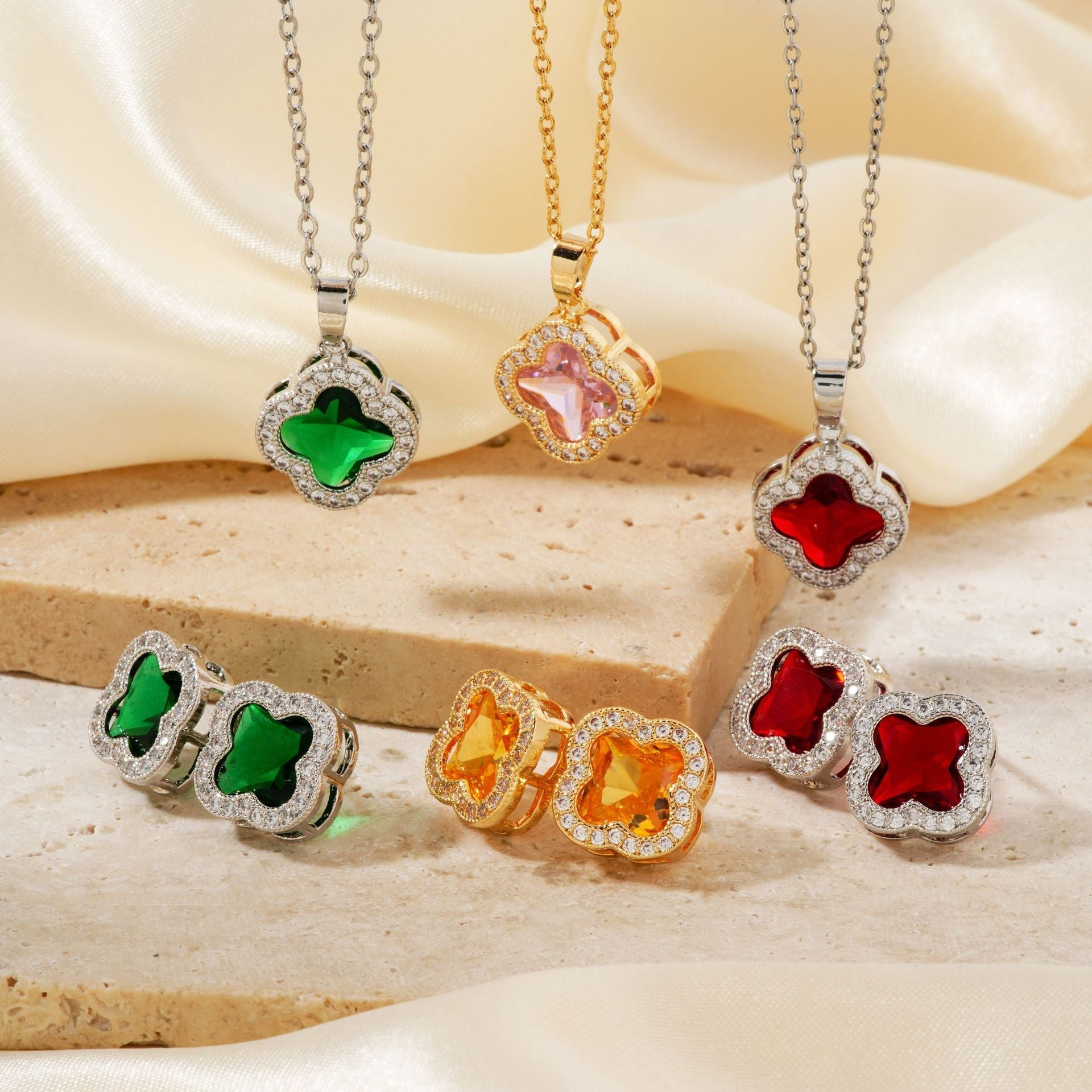 Necklace Two-piece Earrings Set Women's Jewelry Set Brand: aeac