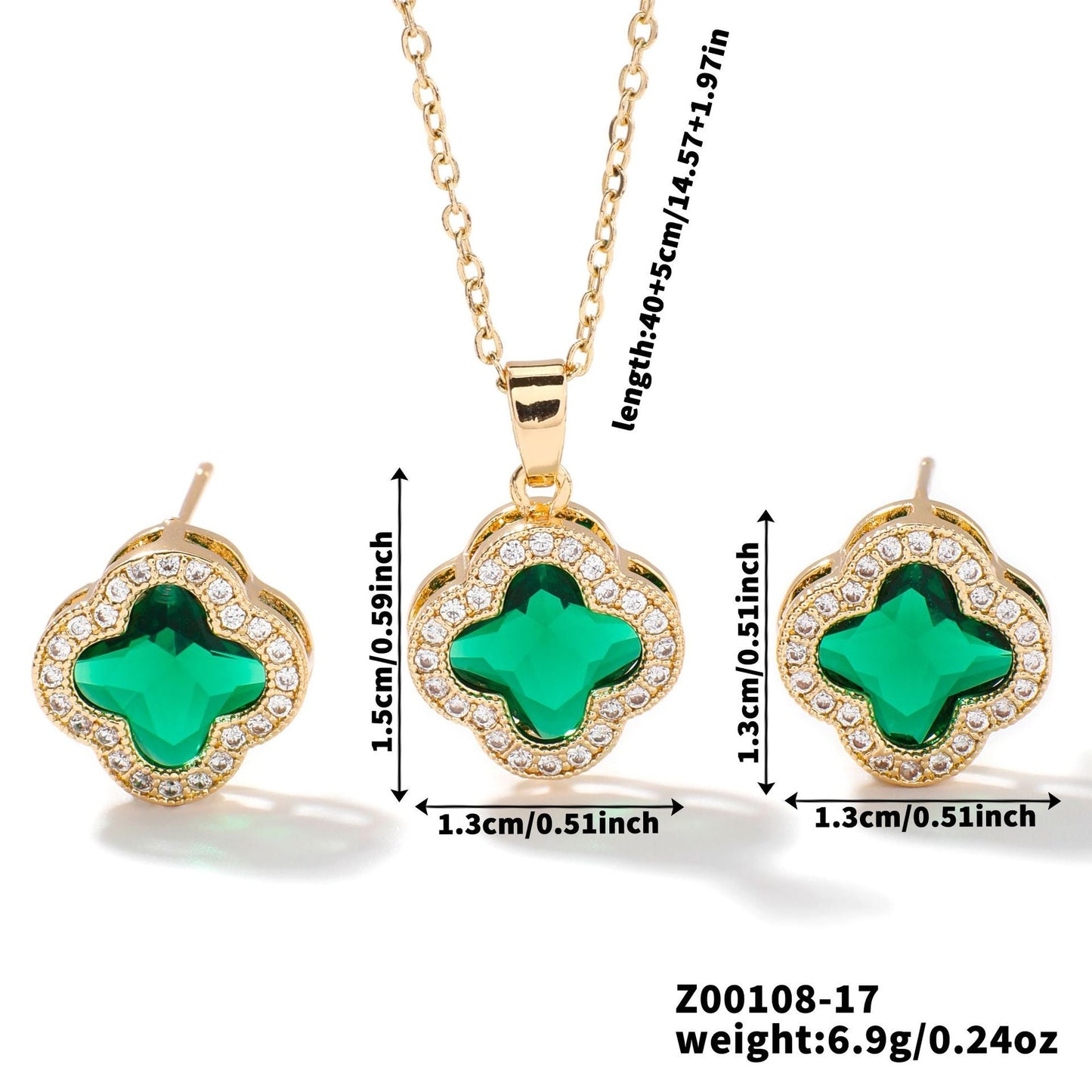 Necklace Two-piece Earrings Set Women's Jewelry Set Brand: aeac