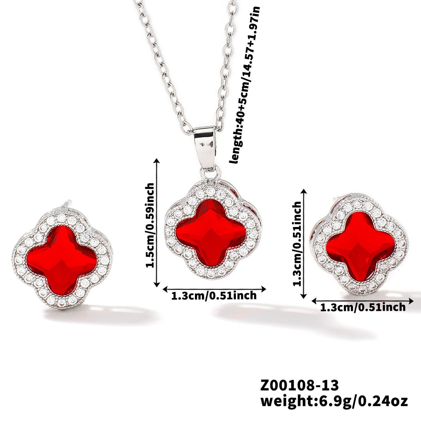 Necklace Two-piece Earrings Set Women's Jewelry Set Brand: aeac