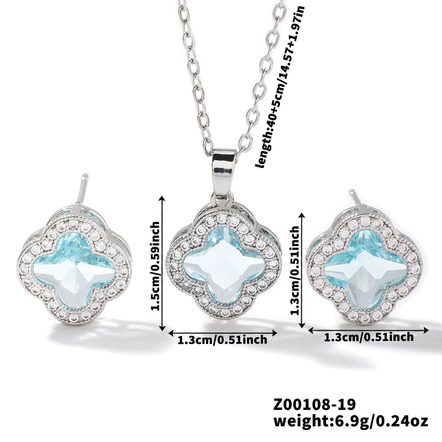 Necklace Two-piece Earrings Set Women's Jewelry Set Brand: aeac