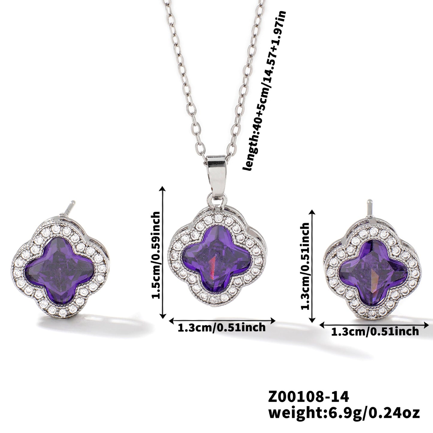 Necklace Two-piece Earrings Set Women's Jewelry Set Brand: aeac