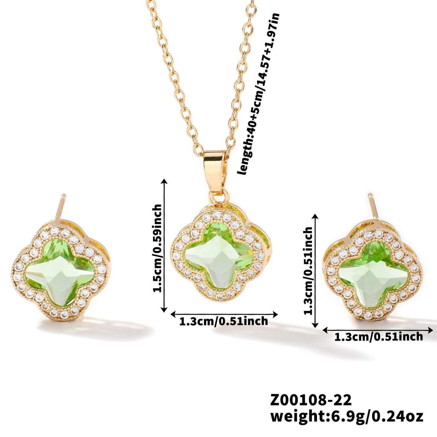 Necklace Two-piece Earrings Set Women's Jewelry Set Brand: aeac