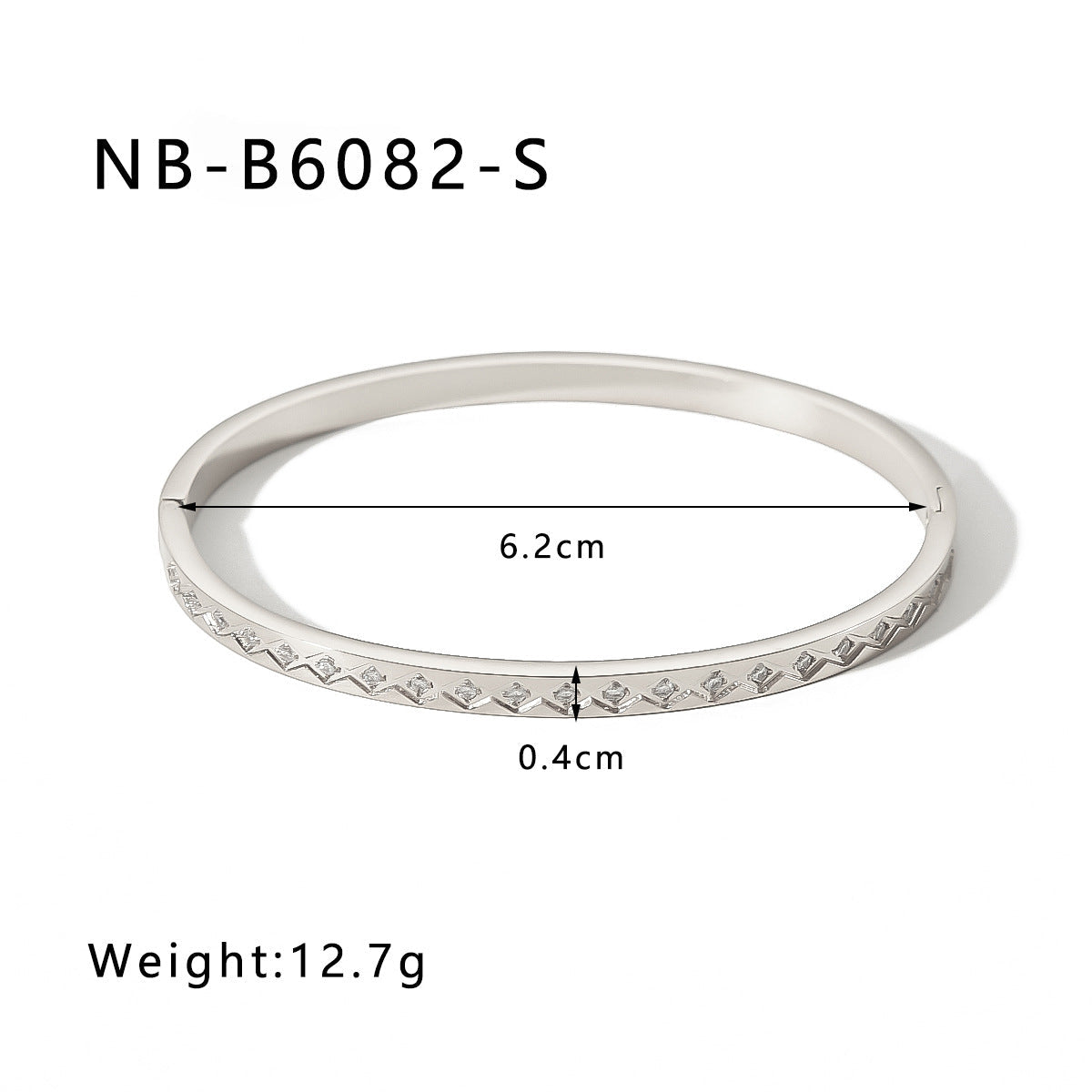 Zircon Titanium Steel Electroplated Bracelet Brand: aeac