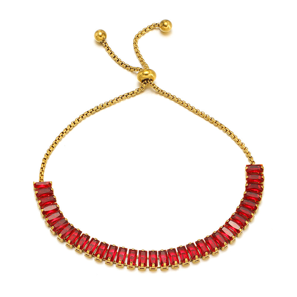 Single-sided Zircon-studded Chain Pearlt Bracelet Brand: aeac