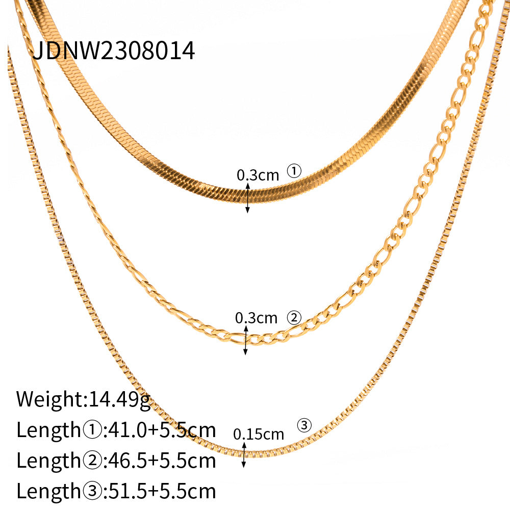 Titanium Steel Jewelry That Wont Fadelight Luxury Clavicle Necklace Brand: aeac