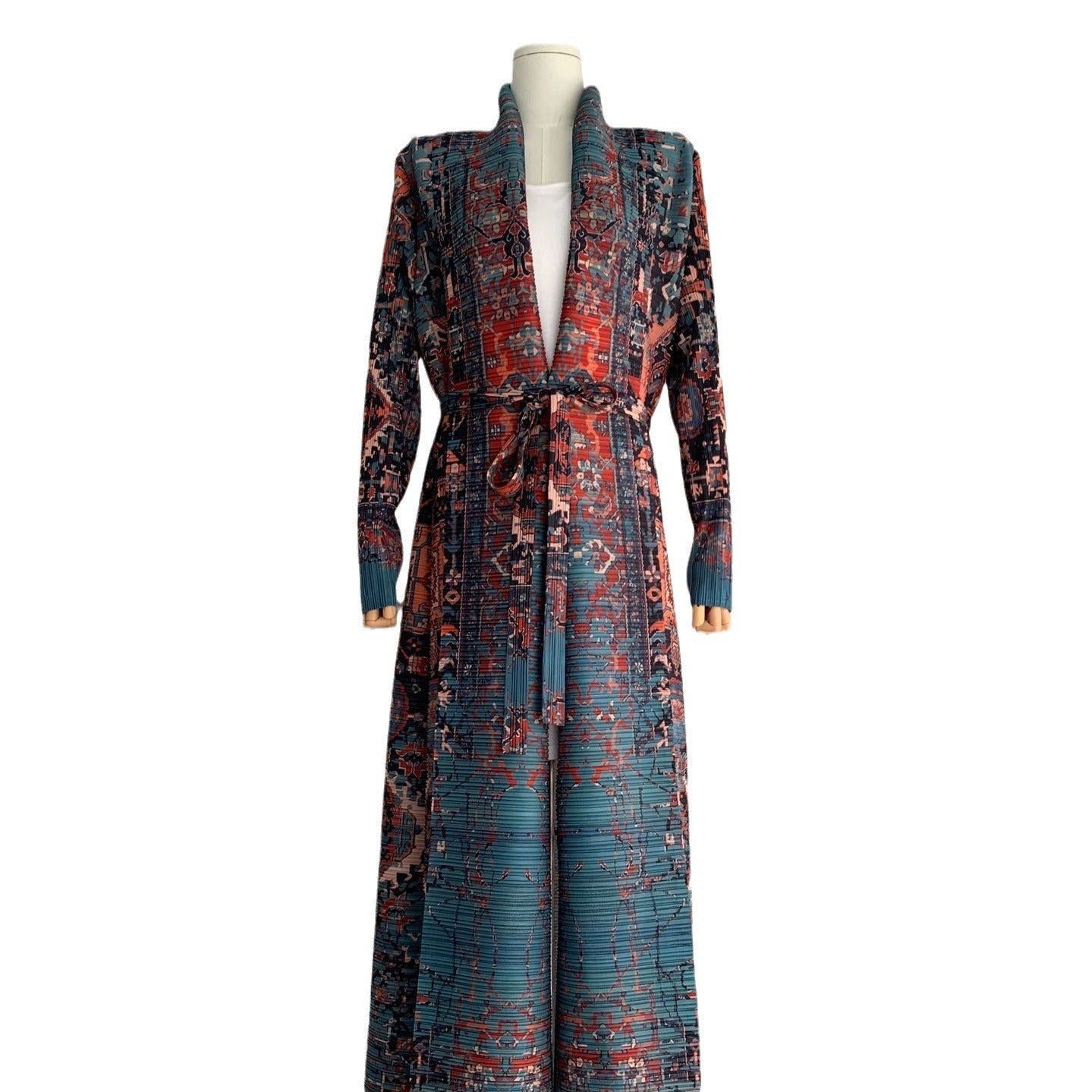 Autumn High-End Pleated Long-Sleeve Trench Coat Brand: aeac