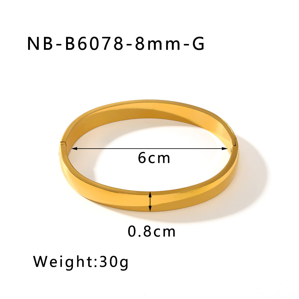 Zircon Titanium Steel Electroplated Bracelet Brand: aeac