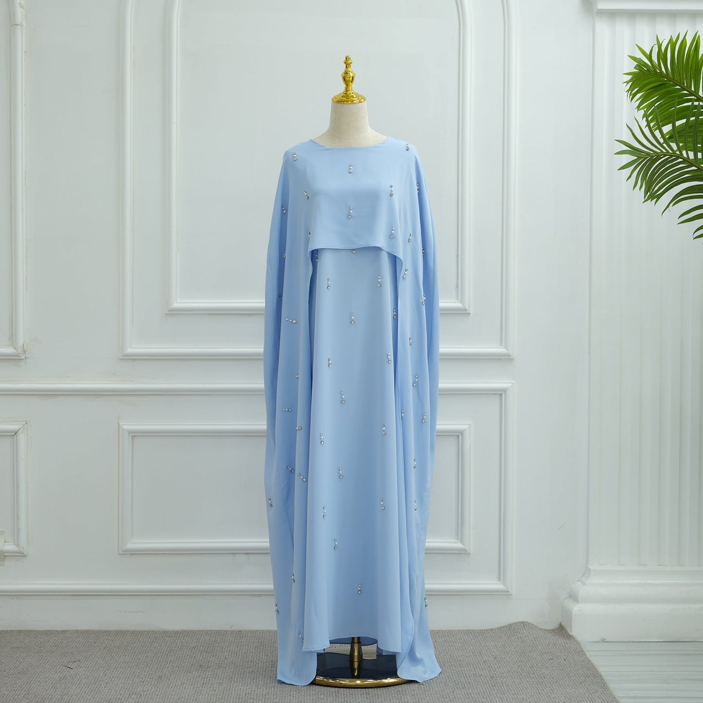 Womens Fashion Solid-Color Beaded Dress Brand: aeac