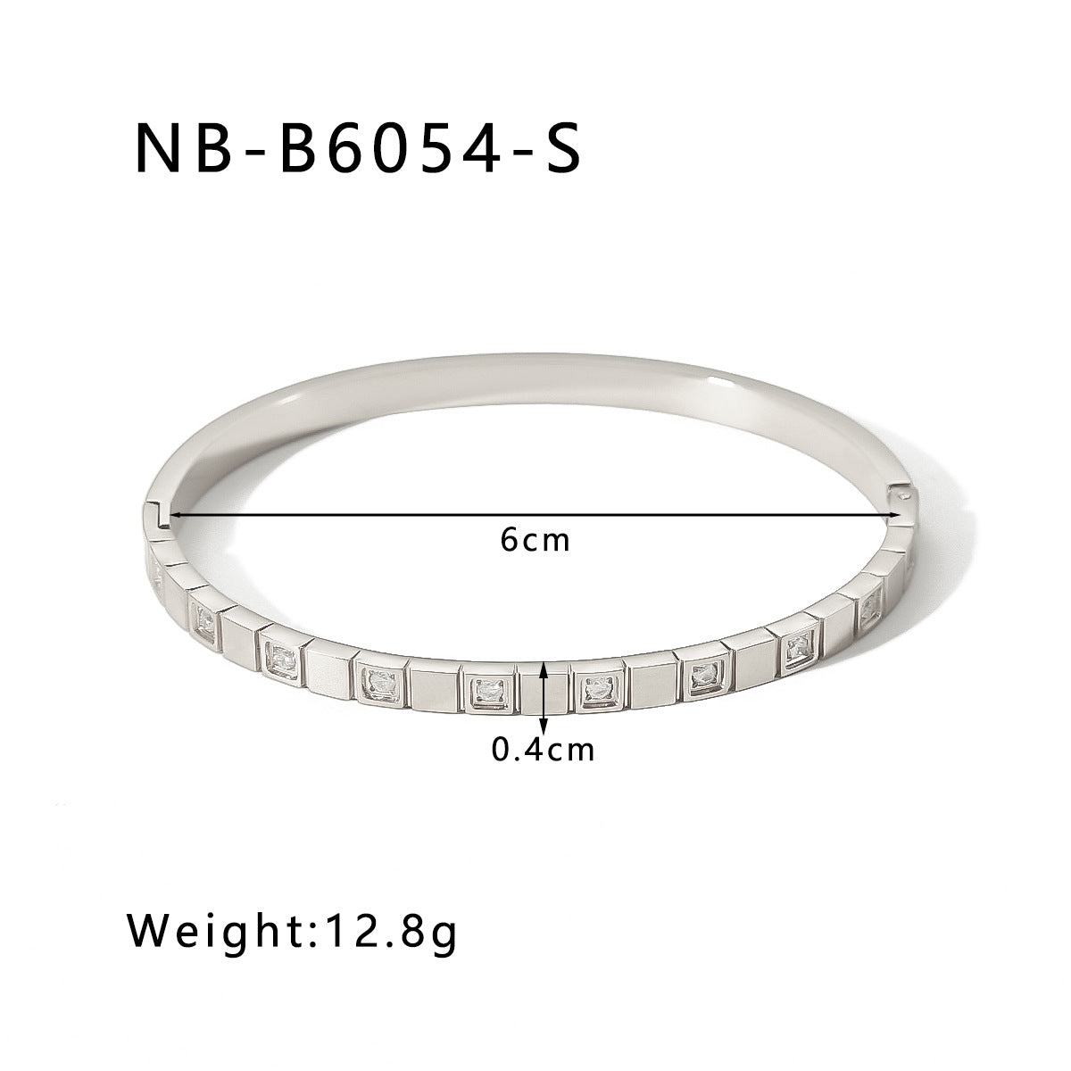 Zircon Titanium Steel Electroplated Bracelet Brand: aeac