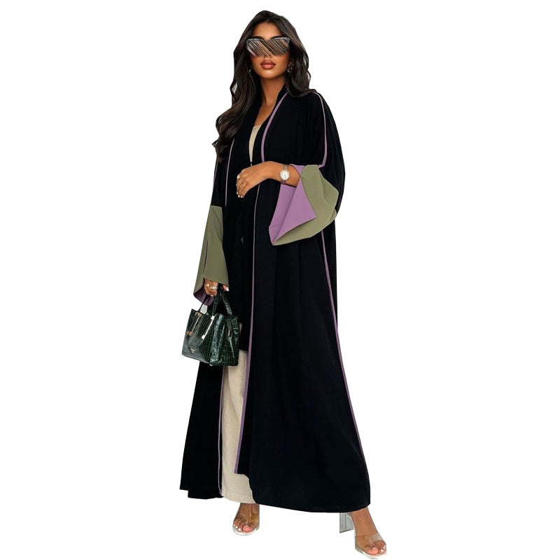 Fashion Middle East Stitching Large Sleeves Cardigan Dubai Elegant Dress Brand: aeac