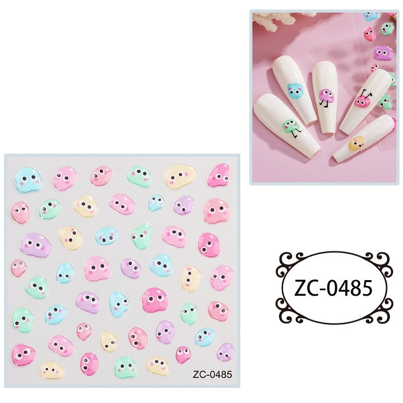 Creative Stickers Cute 3D Jelly Soft-Plastic Embossed Decals Brand: aeac