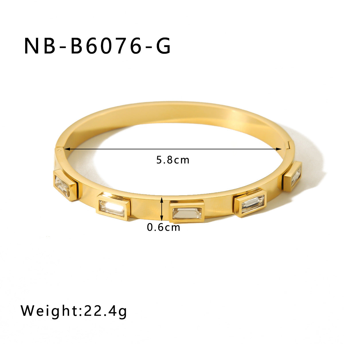 Zircon Titanium Steel Electroplated Bracelet Brand: aeac