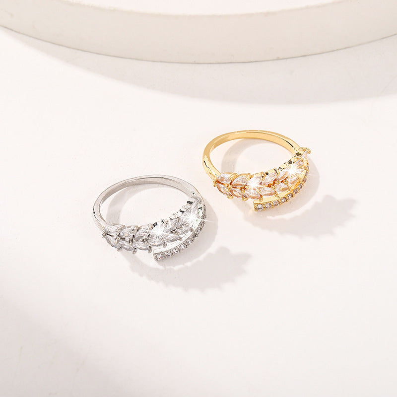 Women's Non-fading Ring Fashion Wheat Ring Brand: aeac