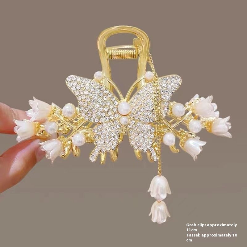 Women's Fashion Large Butterfly Tassel Barrettes Brand: aeac