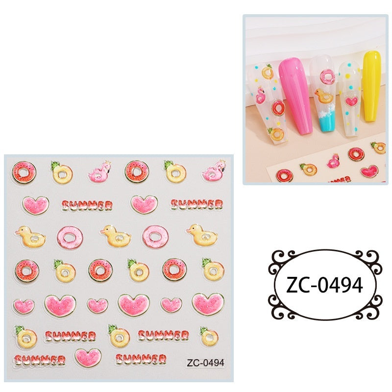 Creative Stickers Cute 3D Jelly Soft-Plastic Embossed Decals Brand: aeac