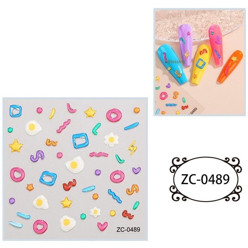 Creative Stickers Cute 3D Jelly Soft-Plastic Embossed Decals Brand: aeac