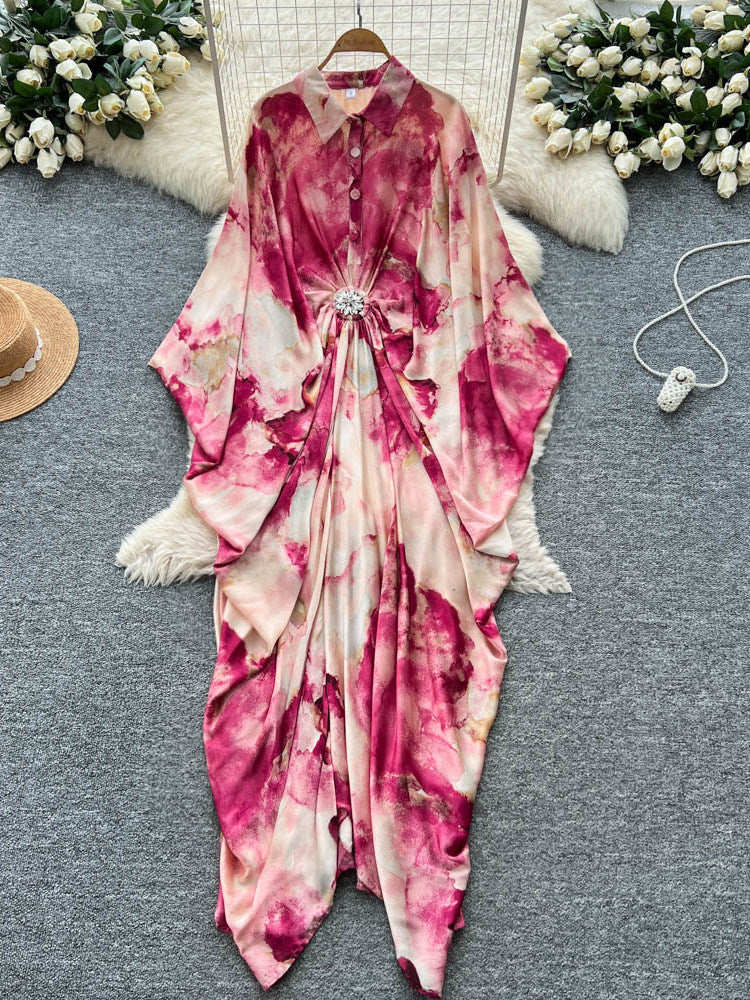 Resort-Style Printed Patchwork Dress For Women Brand: aeac