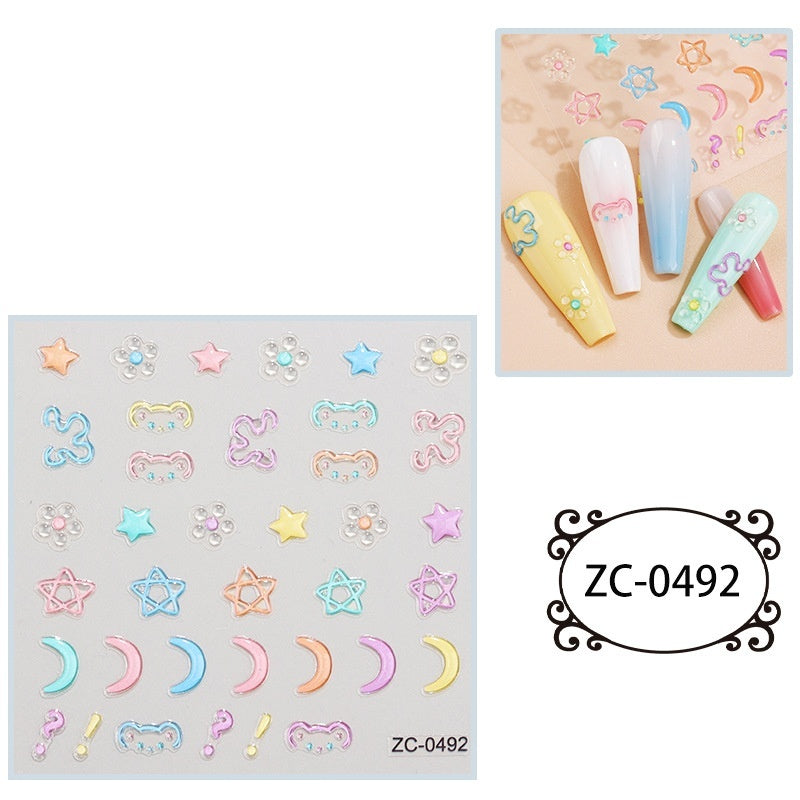 Creative Stickers Cute 3D Jelly Soft-Plastic Embossed Decals Brand: aeac