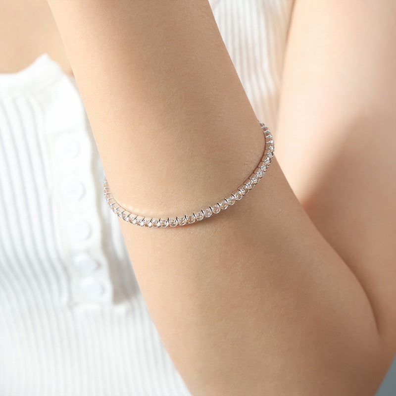 Colorful Zircon Stretch Bracelet Titanium Steel Brand: aeac