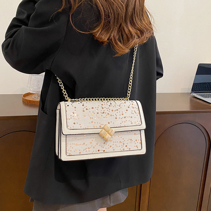 Net Red Bag Chain Crossbody Small Square Bag Double Compartment Brand: aeac