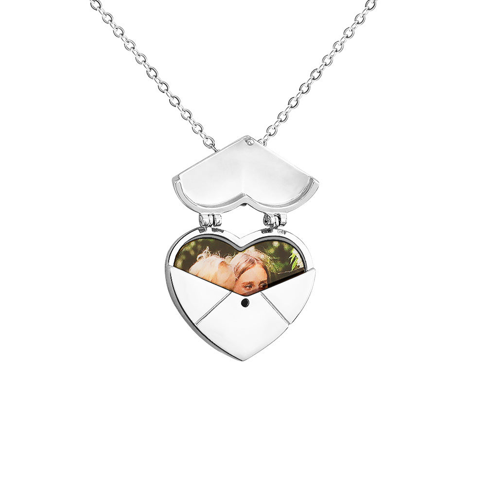 Creative DIY Heart Pendant Love Photo Box Necklace Brand: aeac