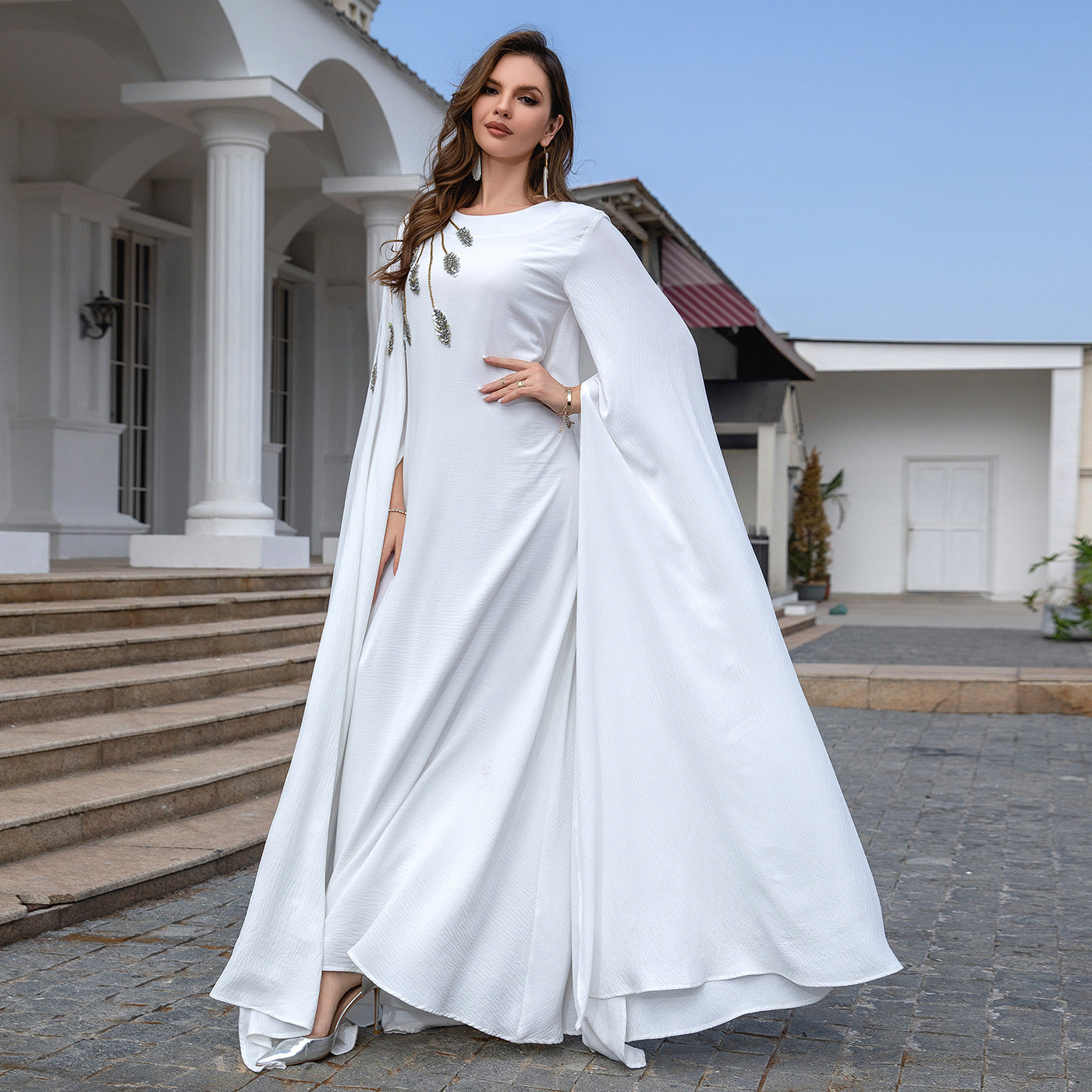 Muslim Robe Abaya Embroidered Women's Robe Evening Gown Brand: aeac