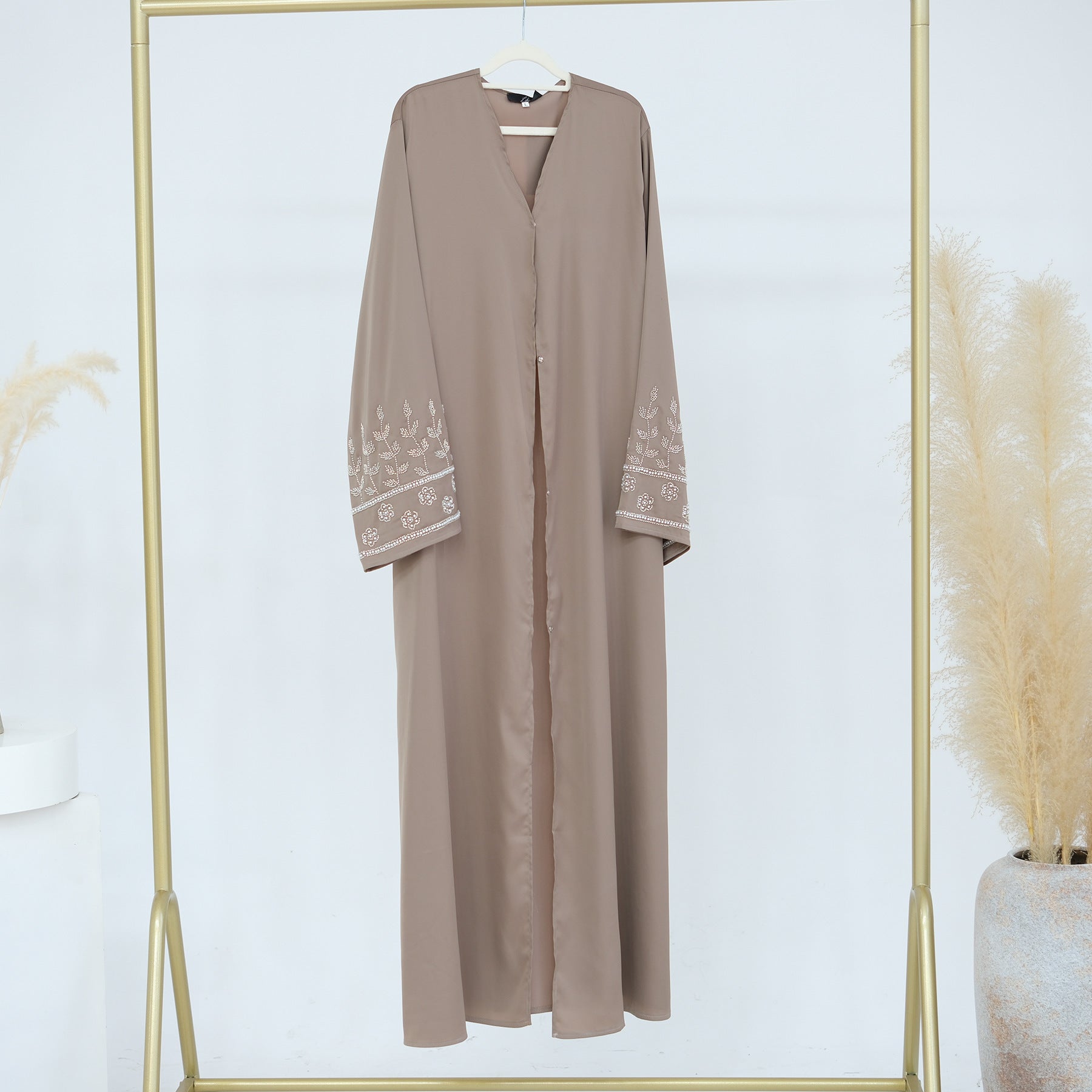Party Daily Solid Color Handmade Beaded Dress Robe Brand: aeac