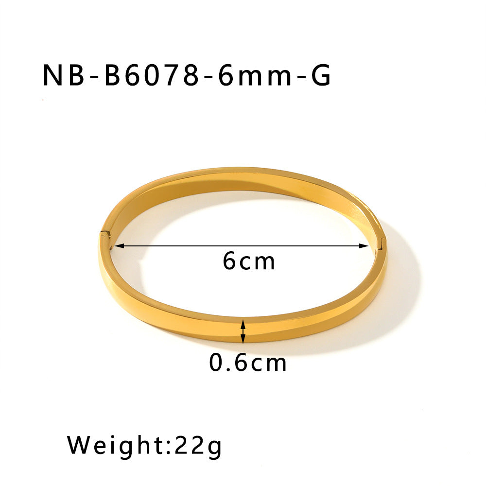Zircon Titanium Steel Electroplated Bracelet Brand: aeac
