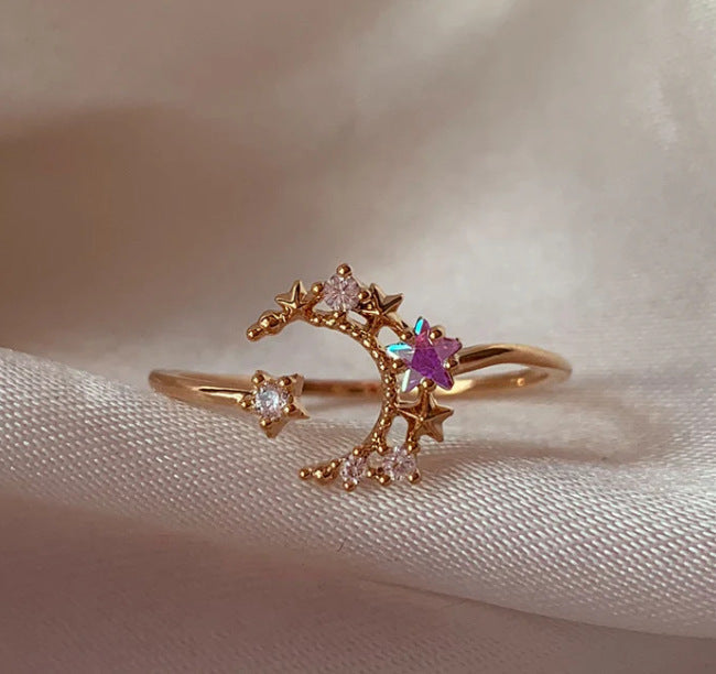 Retro Pink Heart Butterfly Flower Ring – Cute Multi-Element Open Design Brand: aeac