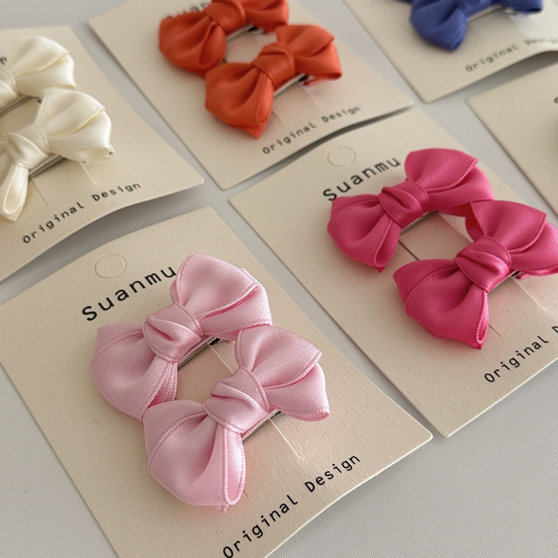 Cream Color Sweet Bowknot Children's Exquisite Side Clip Hairpin Brand: aeac