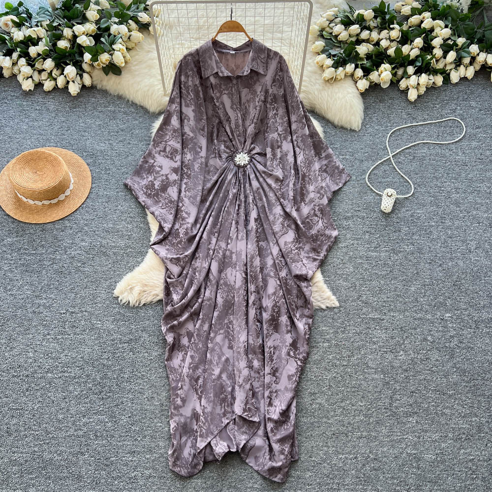 Resort-Style Printed Patchwork Dress For Women Brand: aeac