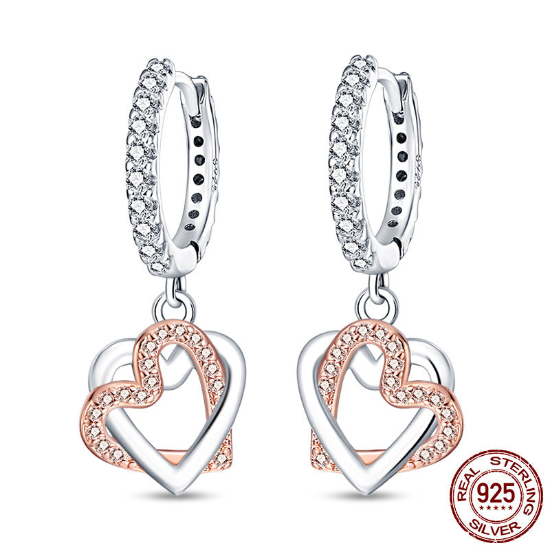 Colored Women Hope Earrings 925 Sterling Silver Heart Hope Brand: aeac