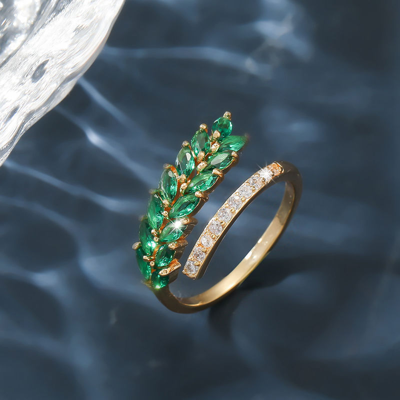 Women's Non-fading Ring Fashion Wheat Ring Brand: aeac