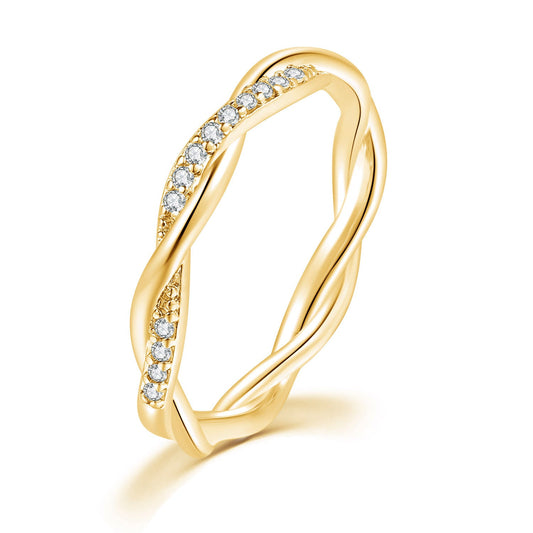Women's Korean-style Popular Single-row Diamond Thin Ring Brand: aeac