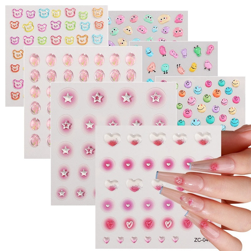 Creative Stickers Cute 3D Jelly Soft-Plastic Embossed Decals Brand: aeac