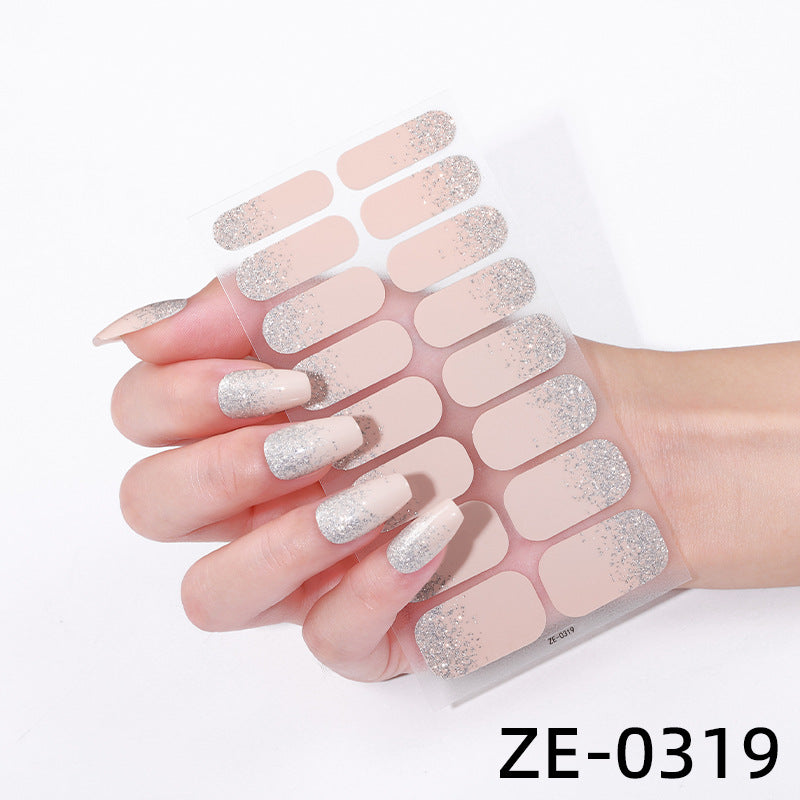 16-piece Solid Color Gradient Spring PLine Nail Film Brand: aeac