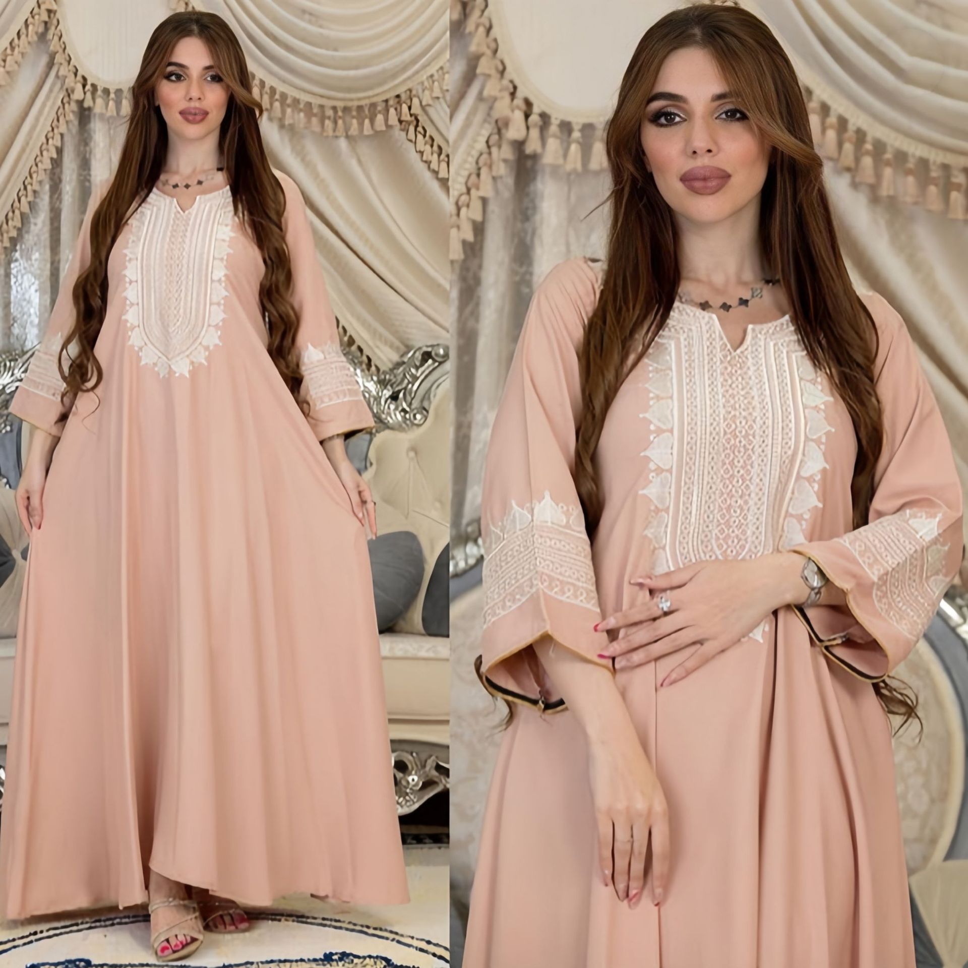 Women's Southeast Asian Embroidered Robe Dress Brand: aeac