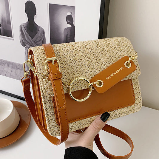 New Fashion Single Shoulder Crossbody Women's Braided Small Square Bag Brand: aeac