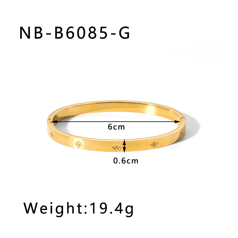Zircon Titanium Steel Electroplated Bracelet Brand: aeac